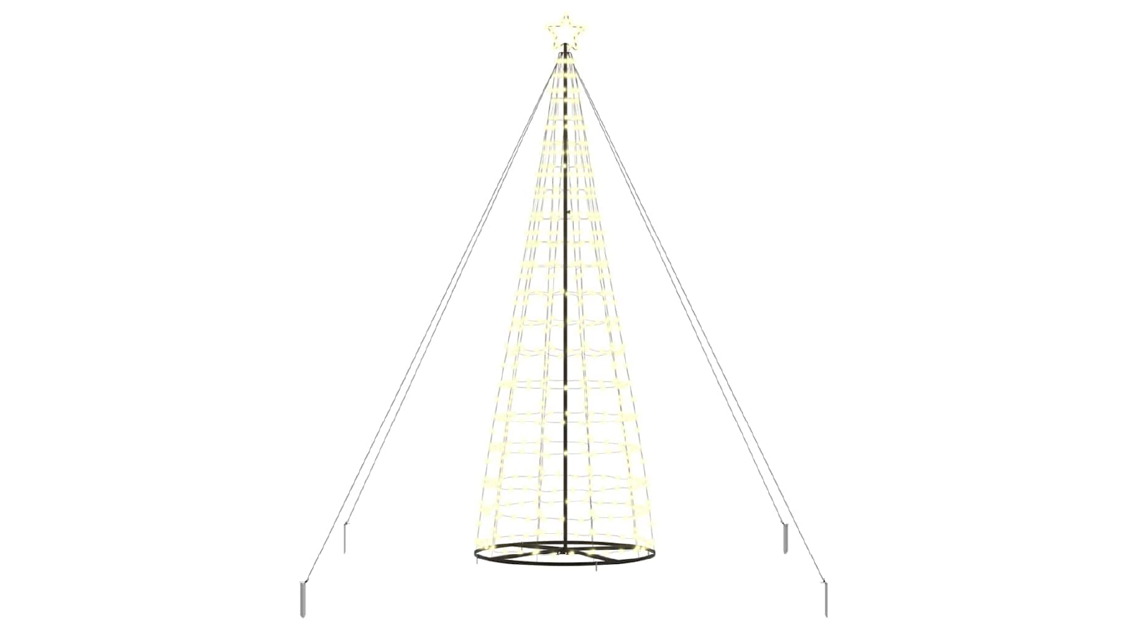 VidaXL 138 x 138 x 400 cm Iron LED Christmas Tree - Warm White 