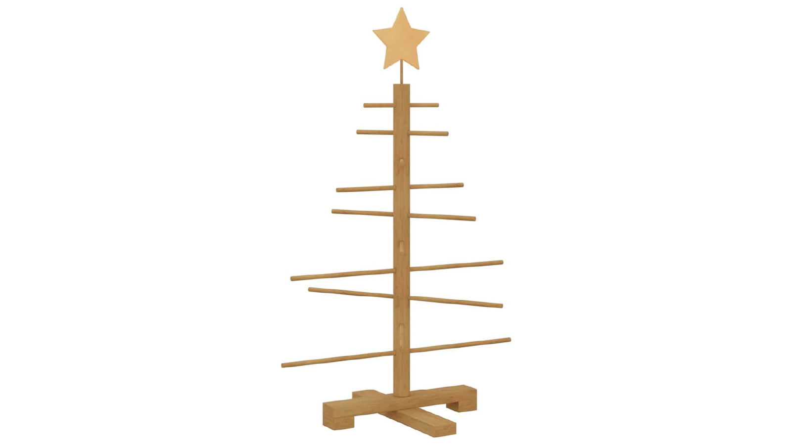 VidaXL Brown Bamboo Wooden Christmas Tree with Stand - 75 cm
