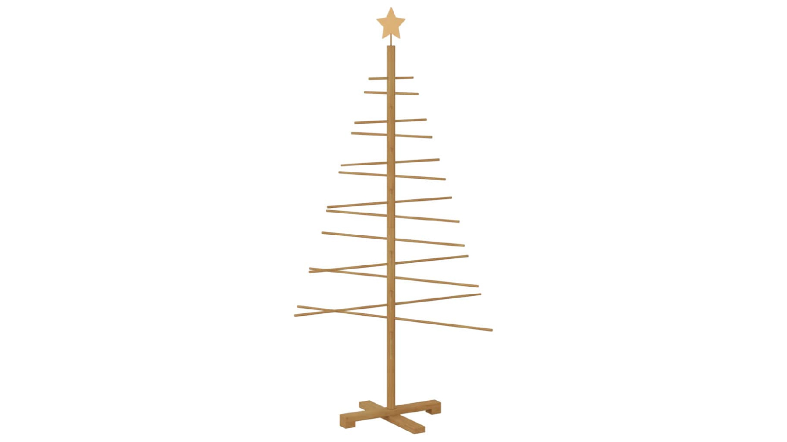 VidaXL Brown Bamboo Wooden Christmas Tree with Stand - 150 cm