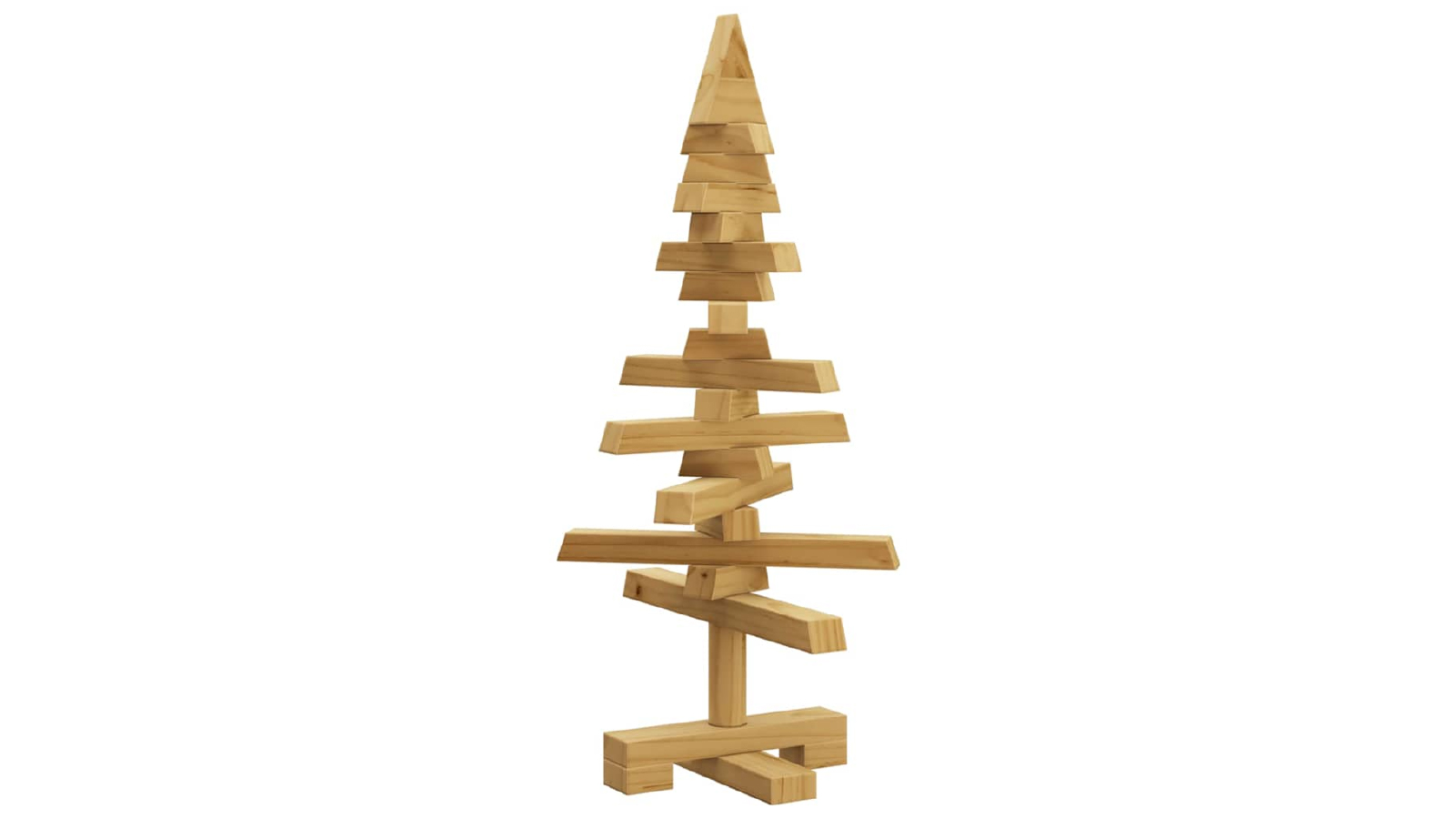 VidaXL Solid Pine Wood Wooden Christmas Tree with Stand - 60 cm 