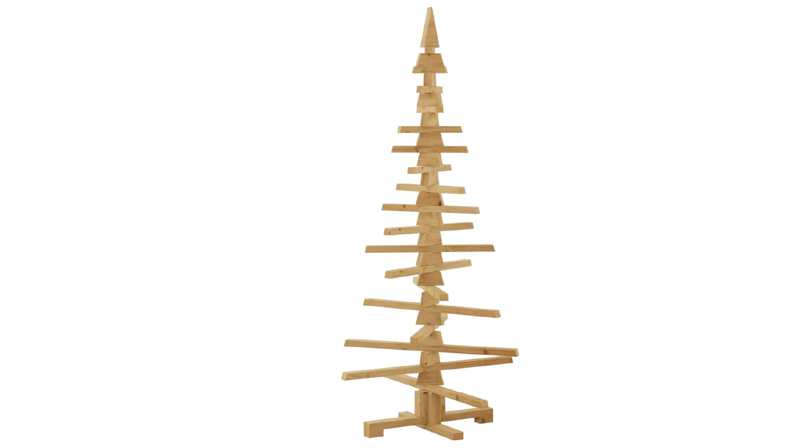 VidaXL Solid Pine Wood Wooden Christmas Tree with Stand - 150 cm