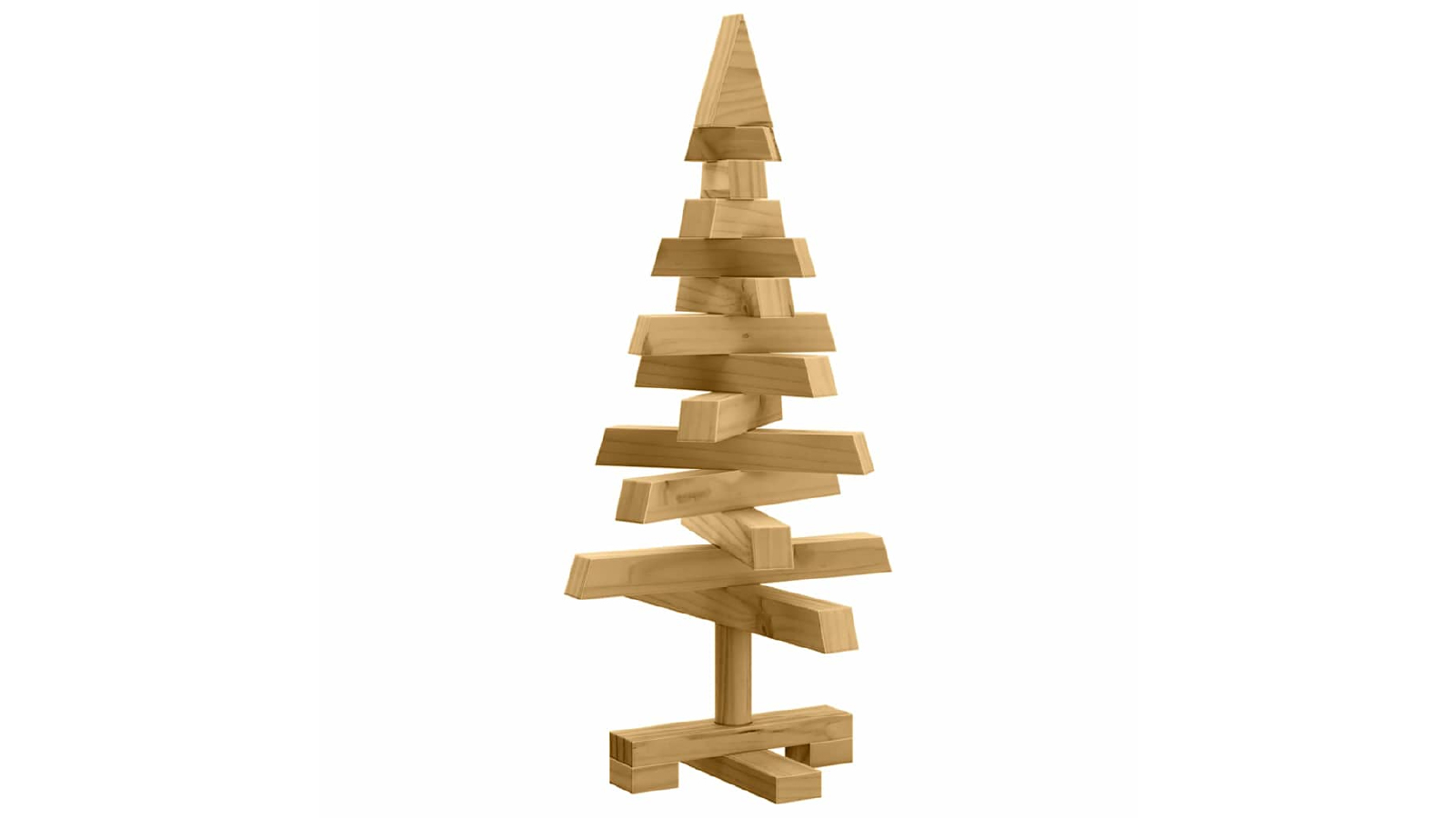 VidaXL Brown Solid Pine Wood Christmas Trees with Stand - 60cm 