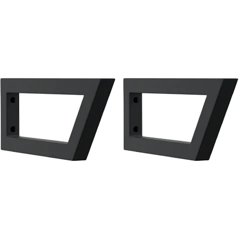 VidaXL 2 Piece Black Trapezium Steel Shelf Brackets for Washbasin - 15 x 40cm