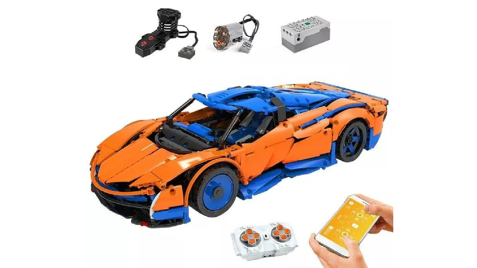 Mould King 13098 Remote Control Speed Tail Car With Motor