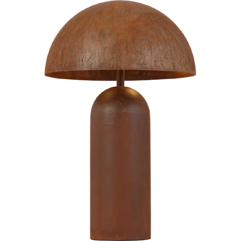 Pretty & Practical Altoform Rust Finish Table Lamp with Double E27 Lights and Inline Switch