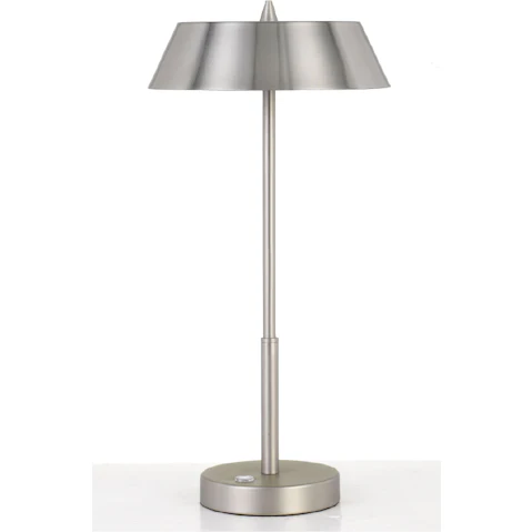 Pretty & Practical Palermo Modern Nickel and Silver Touch Table Lamp for Ambient Lighting