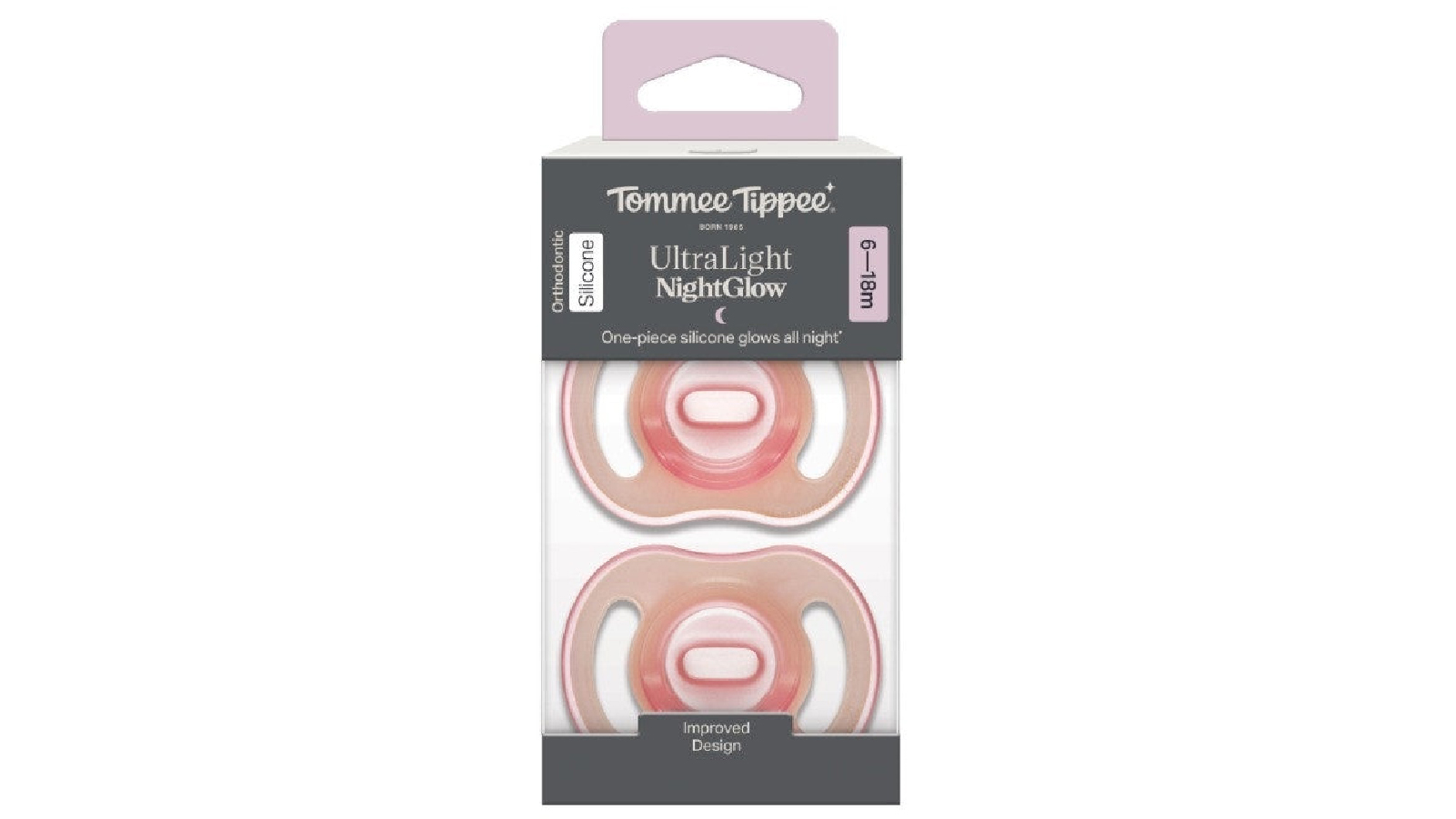 Tommee Tippee 2 Pack of Ultra Light Silicone Soother for Babies 6 to 18 Months 