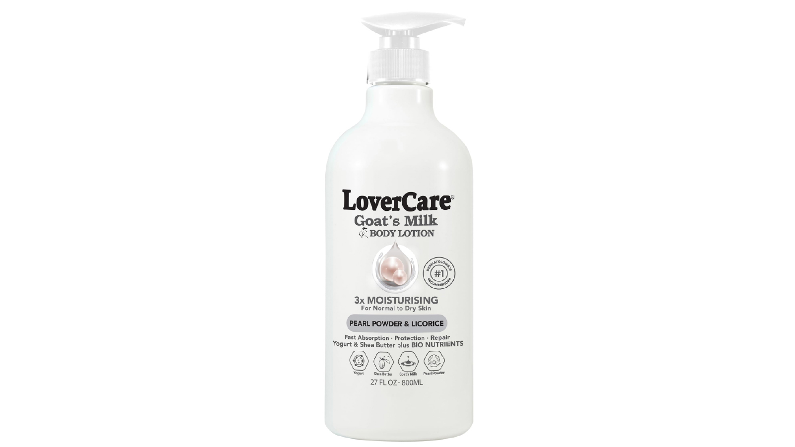 Lovercare Goats Milk Body Lotion with Licorice and Pearl - 800ml