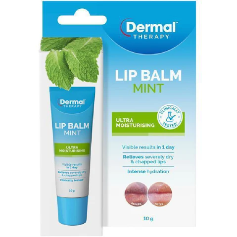 Dermal Therapy Mint Lip Balm For Dry And Chapped Lips - 10g