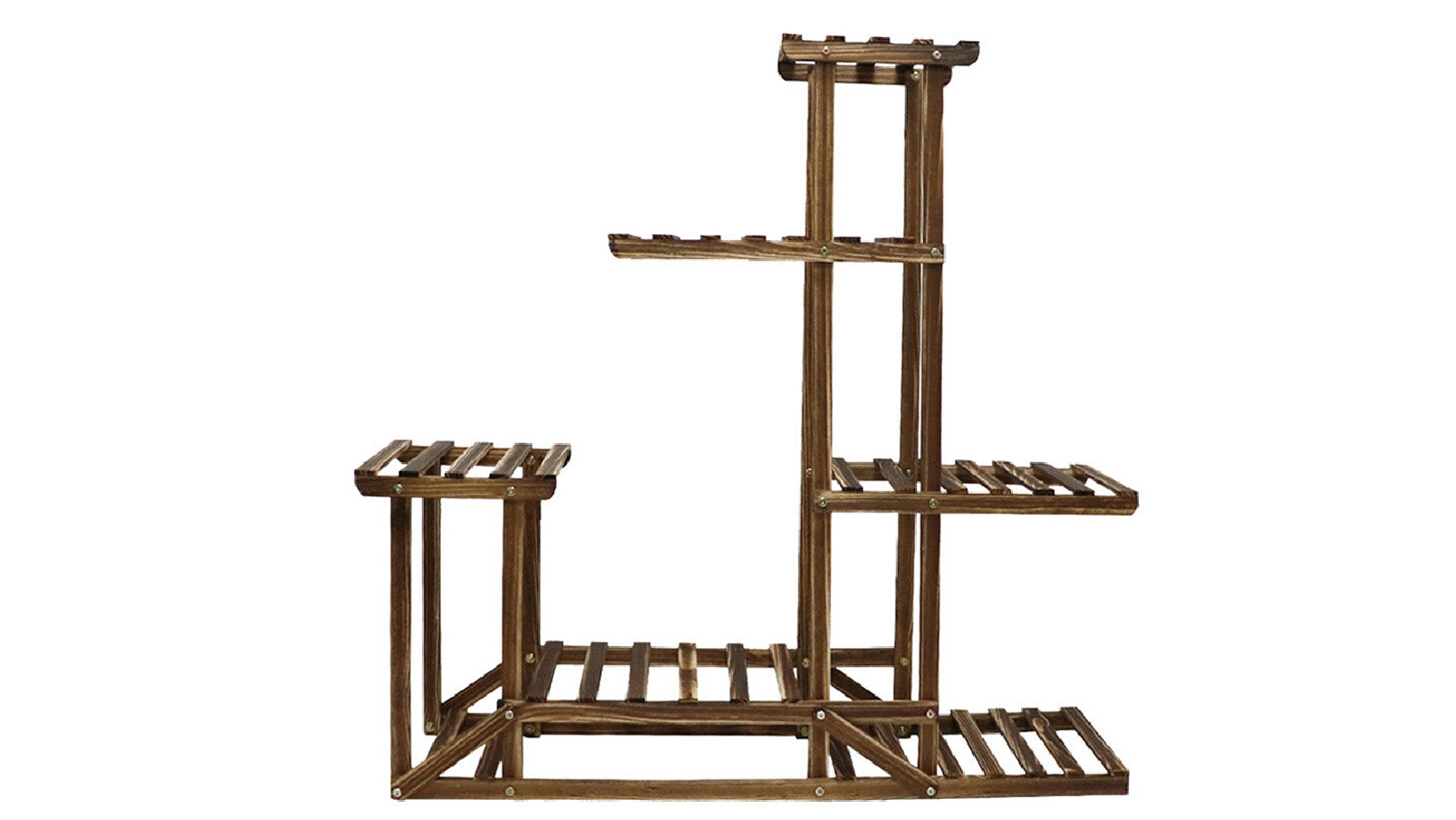Pretty & Practical 5 Tier Wooden Flower Display Shelf