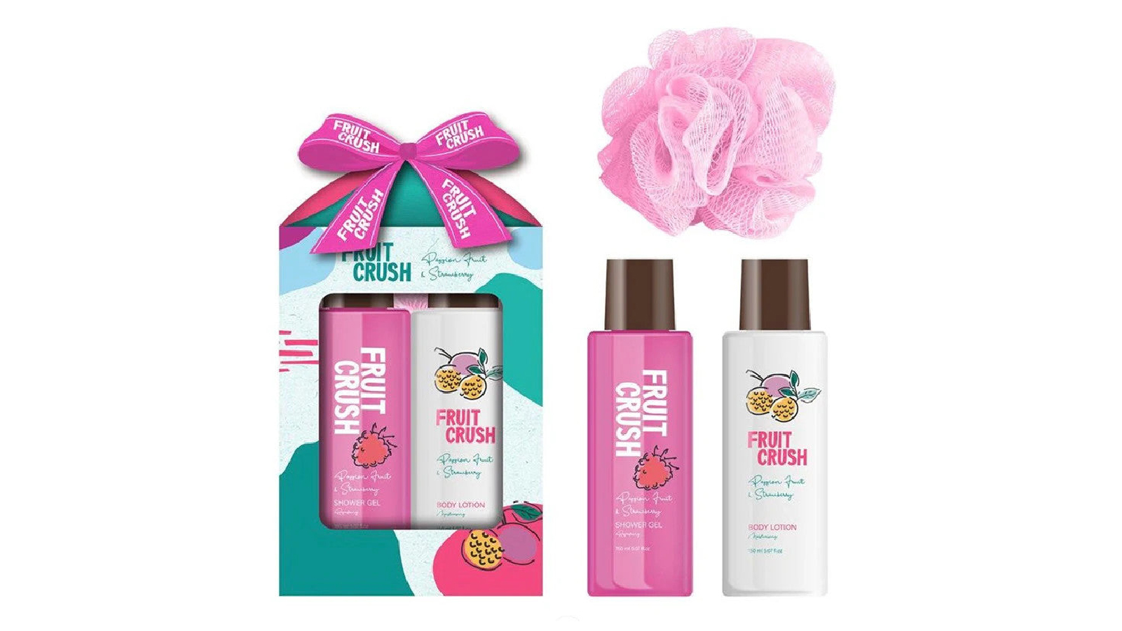 Fruit Crush Passion Fruit & Strawberry 3 Piece Body Care Gift Set