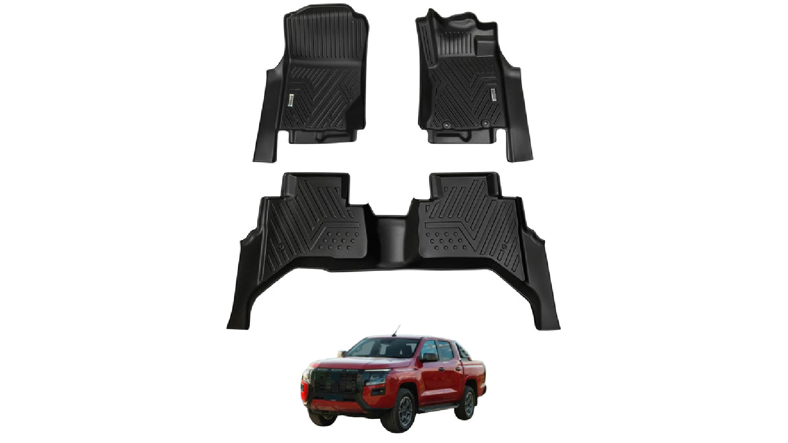 AUSGO 5D Car Floor Mats Compatible for Nissan Navara D27 Dual Cab 2026-Onwards