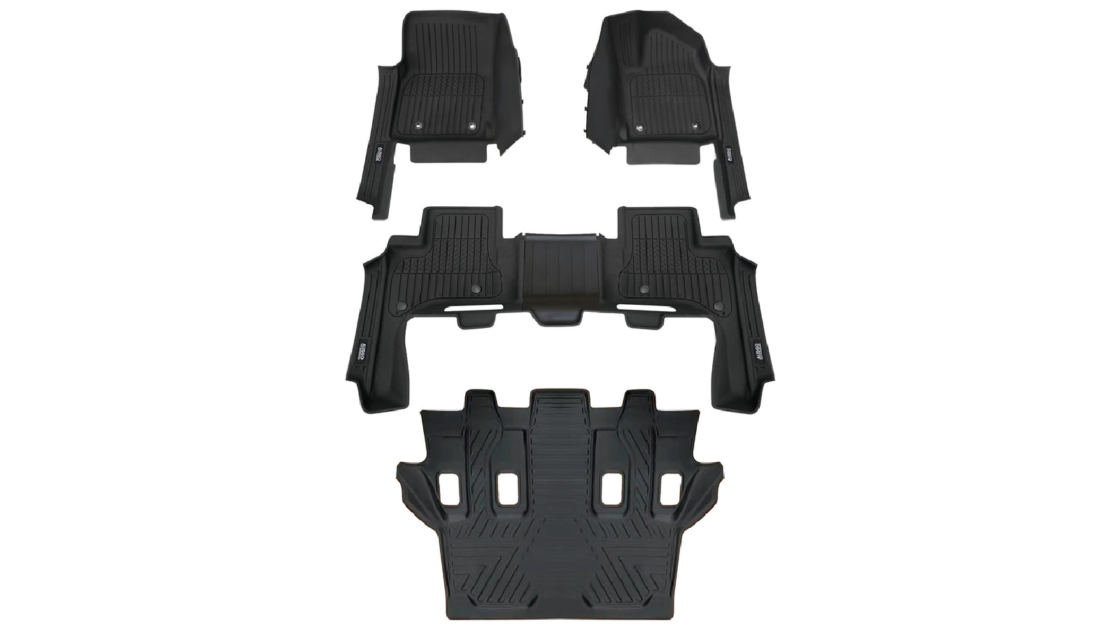AUSGO 7D Injection 3-Row Set Floor Mats Compatible for Lexus LX Series LX500d LX600 2021-Onwards