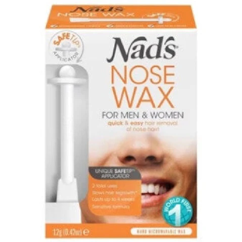 Nads for Men Nose Wax Kit for Nose and Ear Hair Removal - 12g