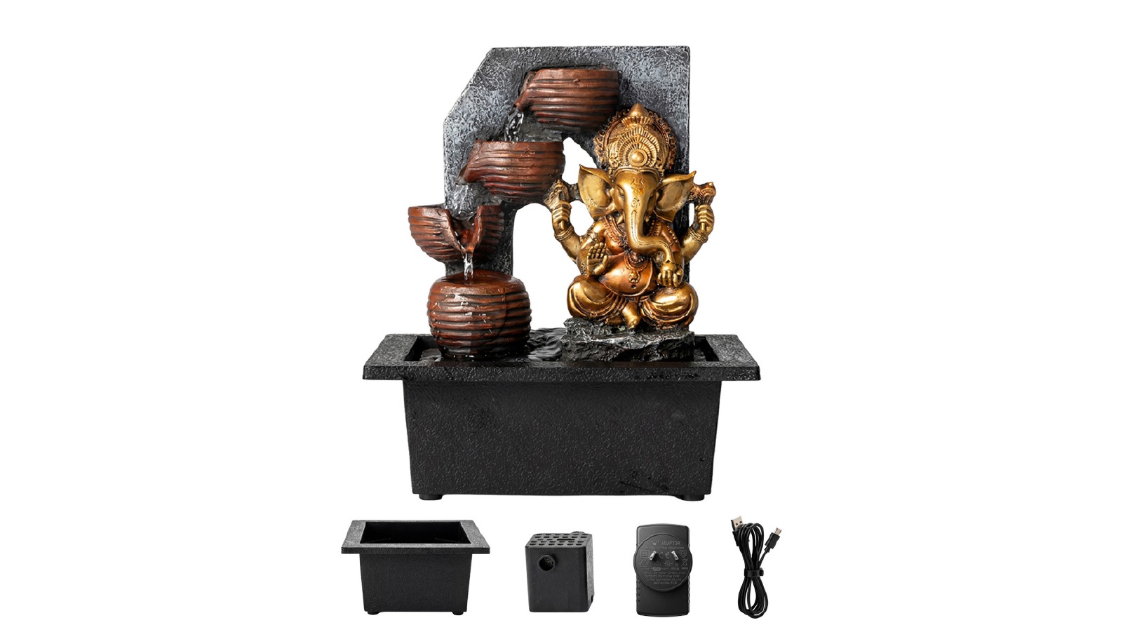 Spector Desktop Zen Water Fountain with LED Light