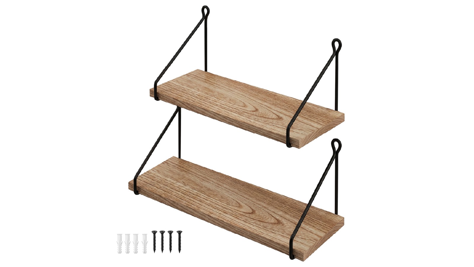 Levede 2 Piece of Rustic Bedroom Floating Shelf