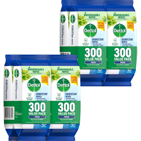 Dettol 600 x Disinfectant Wipes Fresh x4