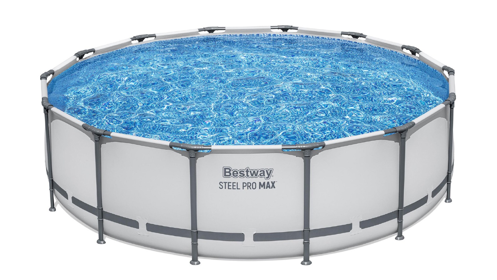 Bestway 427cm x 107cm Steel Above Ground Round Backyard Pool Set - White