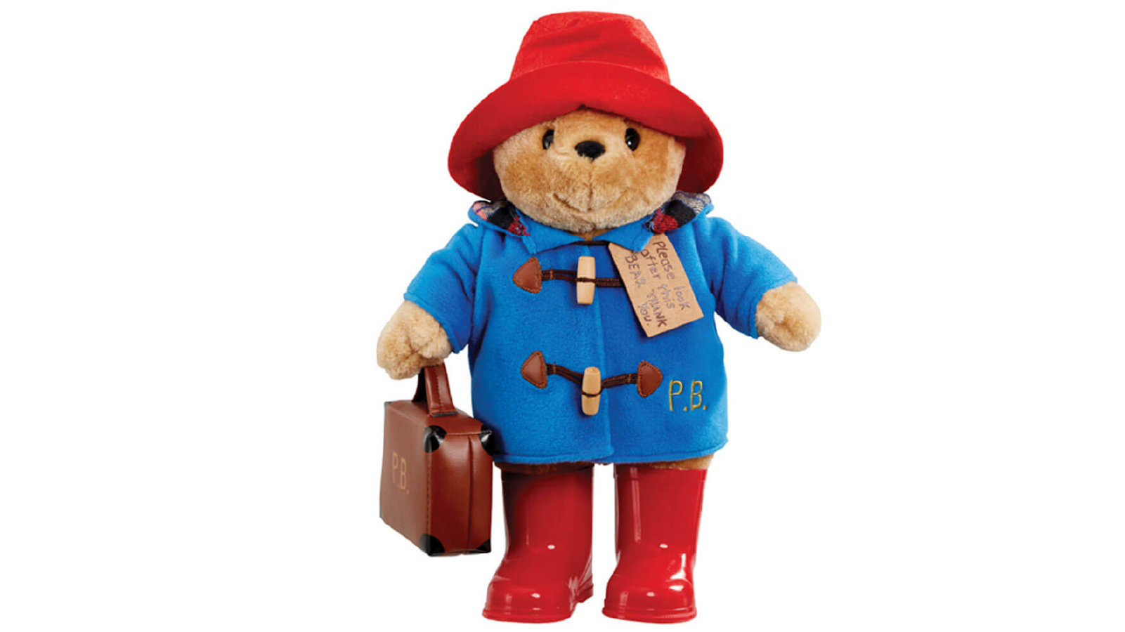 Latestbuy Paddington Bear with Boots Embroidered Coat And Suitcase - Large