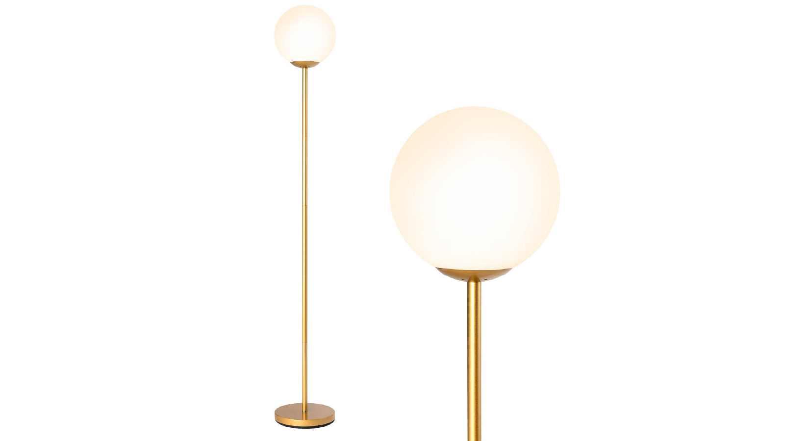 Costway  LED Reading Lamp Modern Globe Floor Lamp Corner - Gold