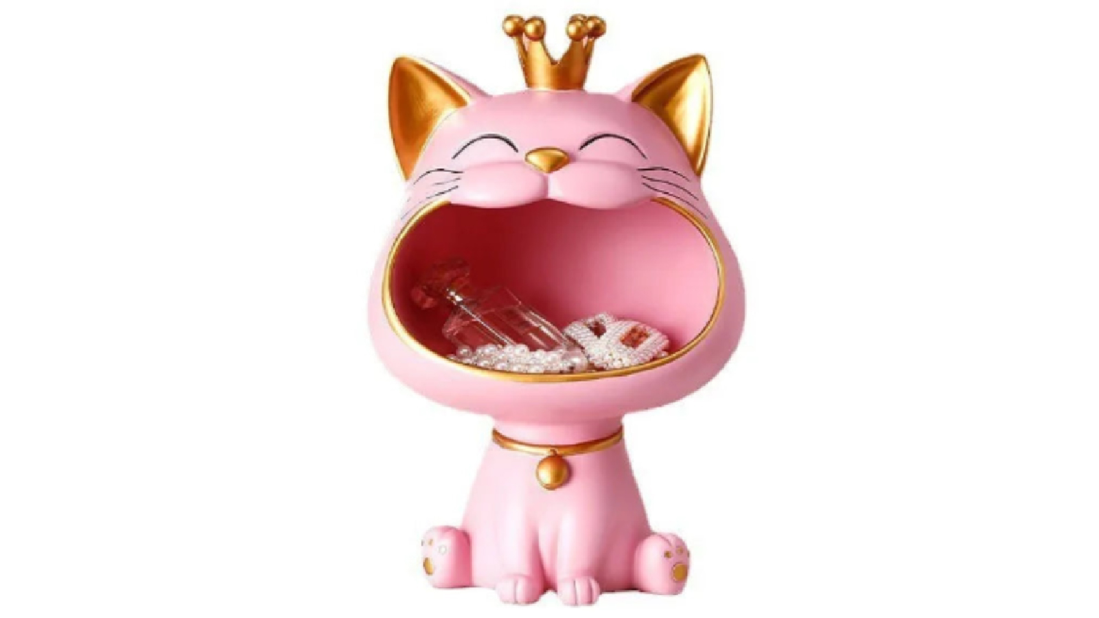 NNEOBA Lucky Cat Resin Porch Key Storage Decoration