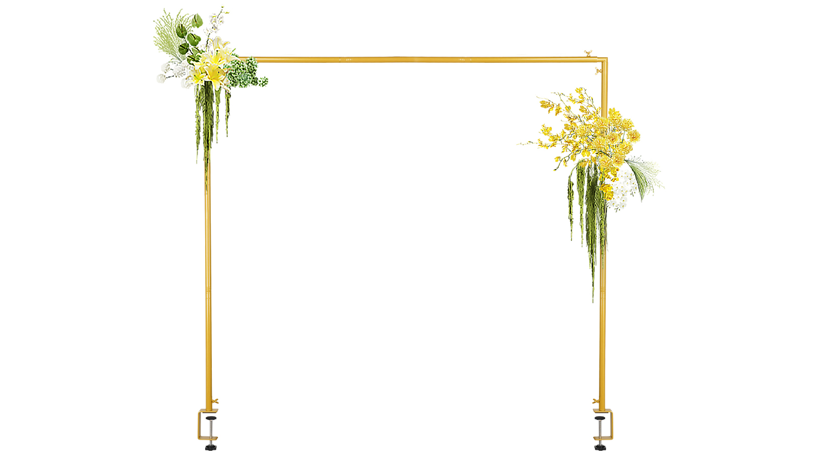  Adjustable 70 to 110cm Height Over The Table Rod Stand with Clamps - Gold