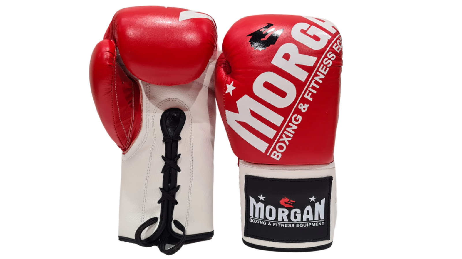 Morgan Sports 8oz V2 Fight Boxing Gloves - Red/White