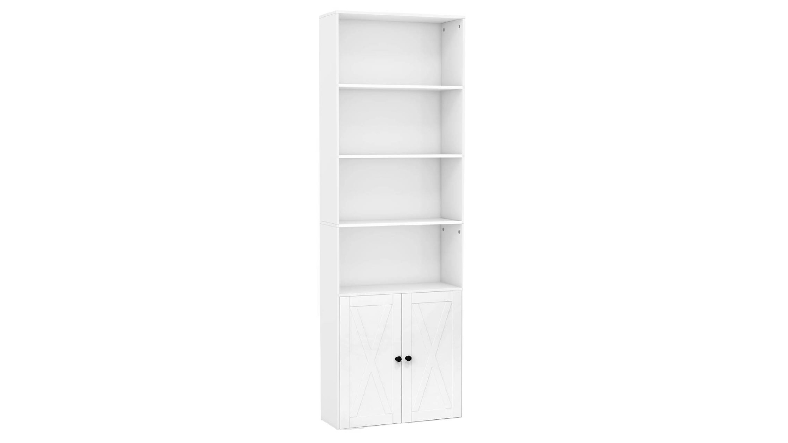 Costway 1.8m 6 Tier Bookcase Display Storage Cabinet with Adjustable Shelf - White