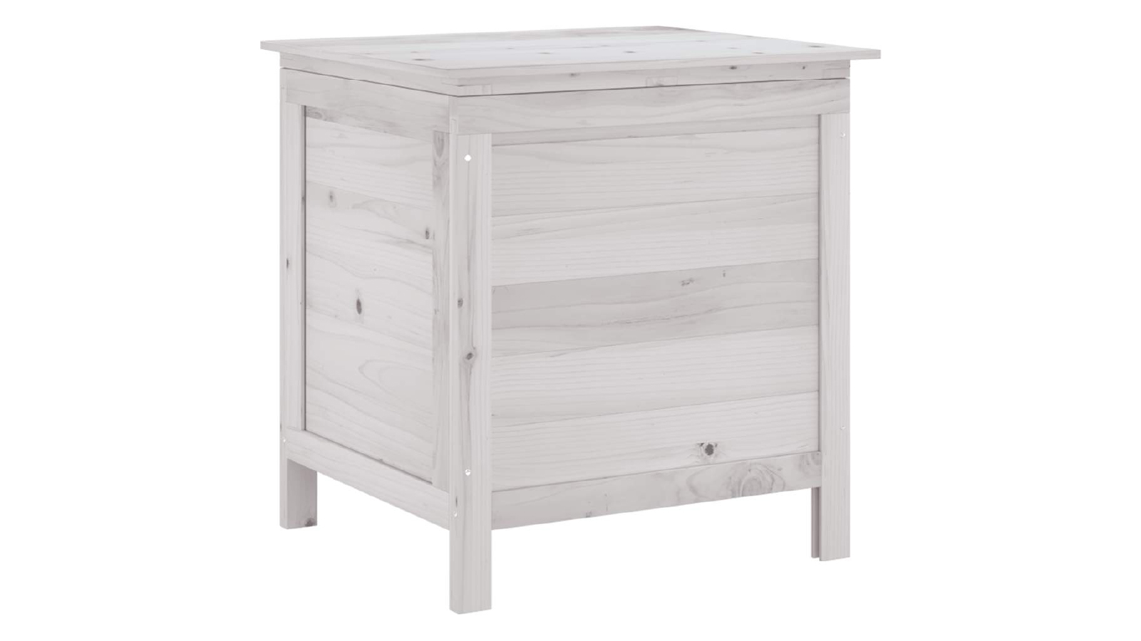 VidaXL 50 x 49 x 56.5cm Solid Wood Fir Garden Storage Box - White 