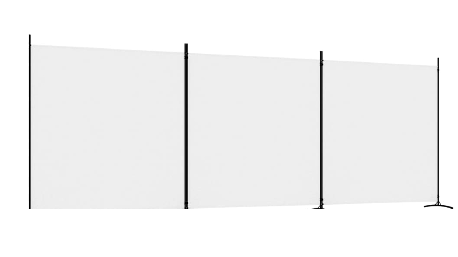 VidaXL 525 x 180cm 3 Panel Fabric Room Divider - White 