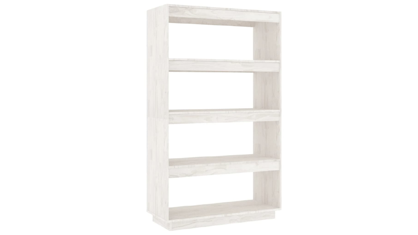 VidaXL 80 x 35 x 135cm Solid Pinewood Book Cabinet/Room Divider - White