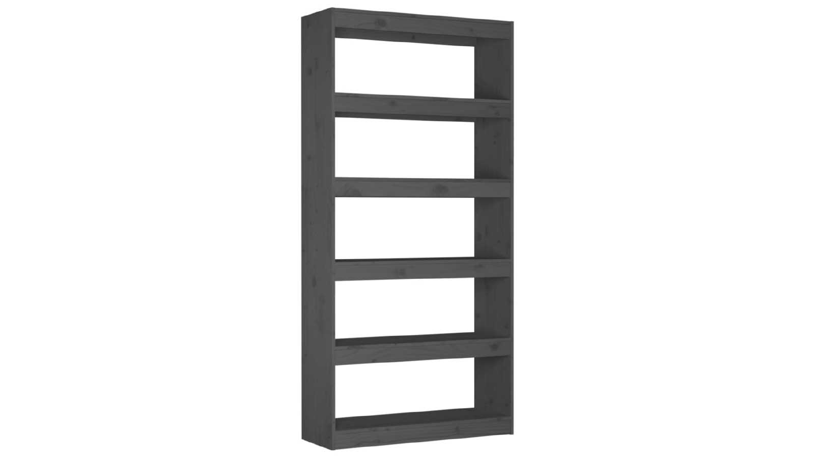 VidaXL 80 x 30 x 167.4cm Solid Wood Pine Book Cabinet/Room Divider - Grey