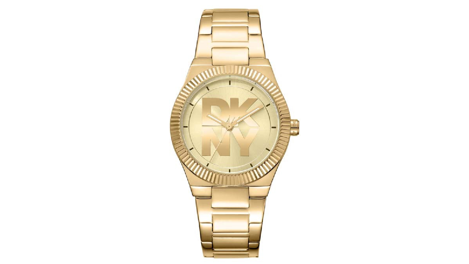DKNY 33mm Logo Womens Gold Stainless Steel Watch
