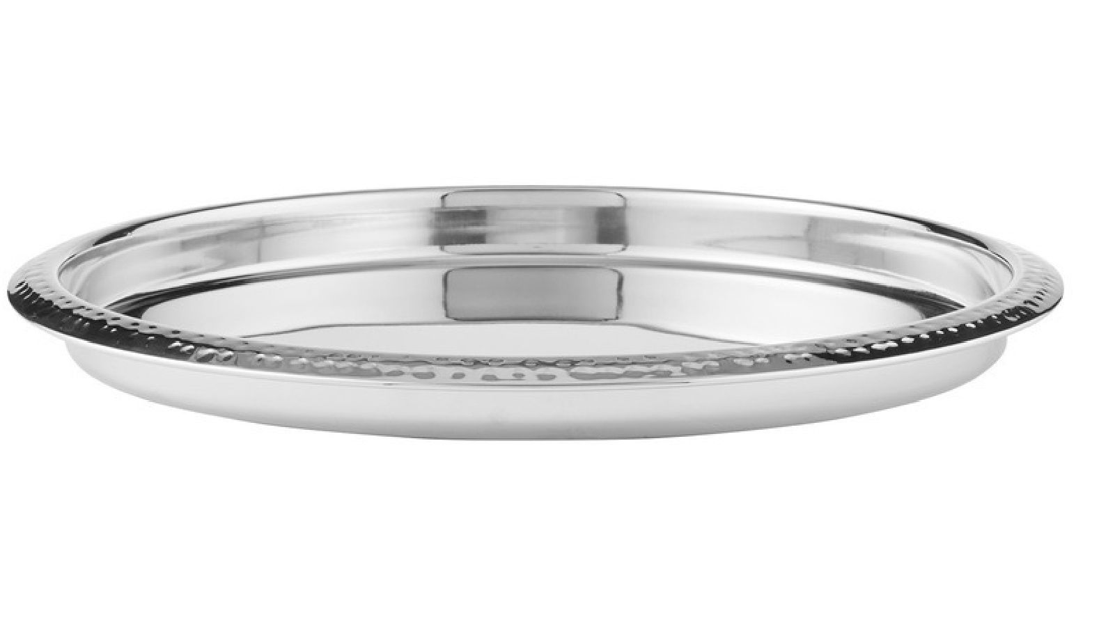 Maxwell and Williams 35.5 x 2.5cm Stainless Steel Lexington Hammered Round Tray - Silver