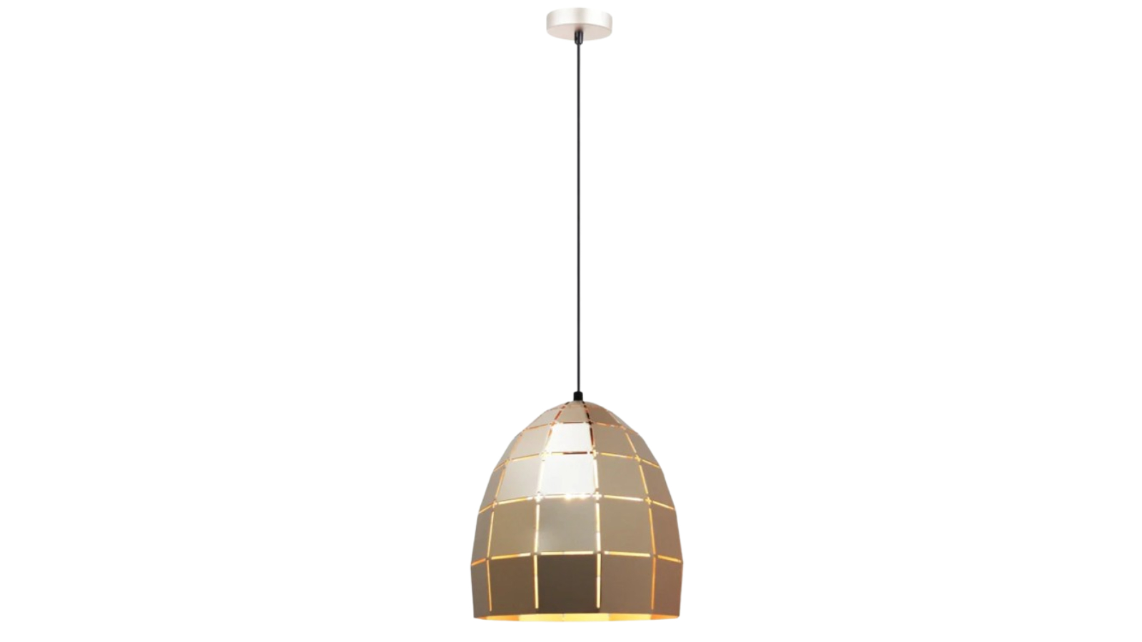 ARMIS Interior Retro Tiled Ellipse Pendant Light - Champagne Gold
