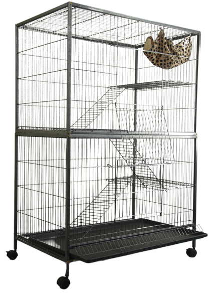 YES4PETS 3 Piece Platforms and 3 Piece Ladders Ferret Cage 140cm