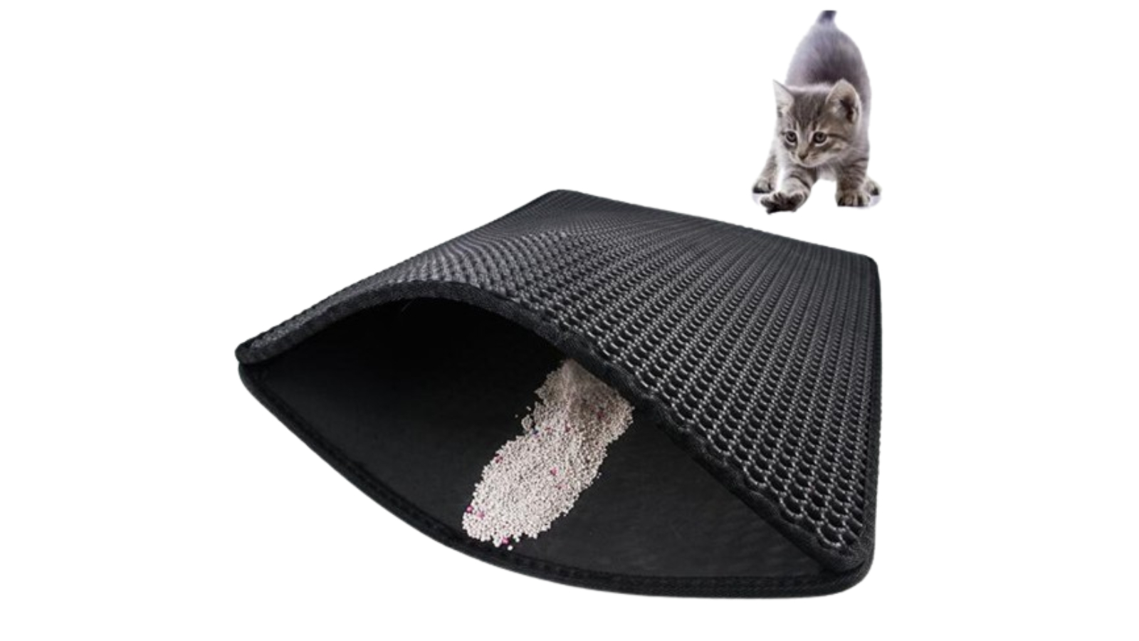 YES4PETS x Double Layer Cat Litter Tray Trap Mat Catch Harvey
