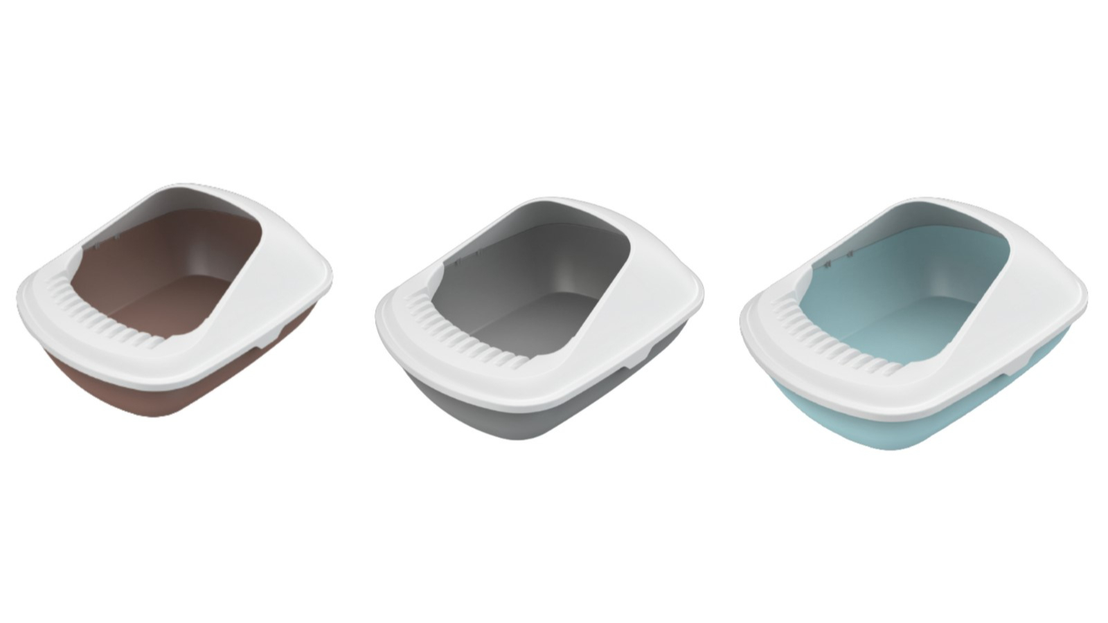 YES4PETS 2 X Medium Cat Litter Box Tray With Shovel Kitty Toilet Semi-Enclosed