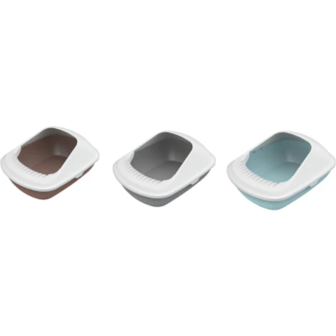YES4PETS 2 X Medium Cat Litter Box Tray With Shovel Kitty Toilet Semi-Enclosed
