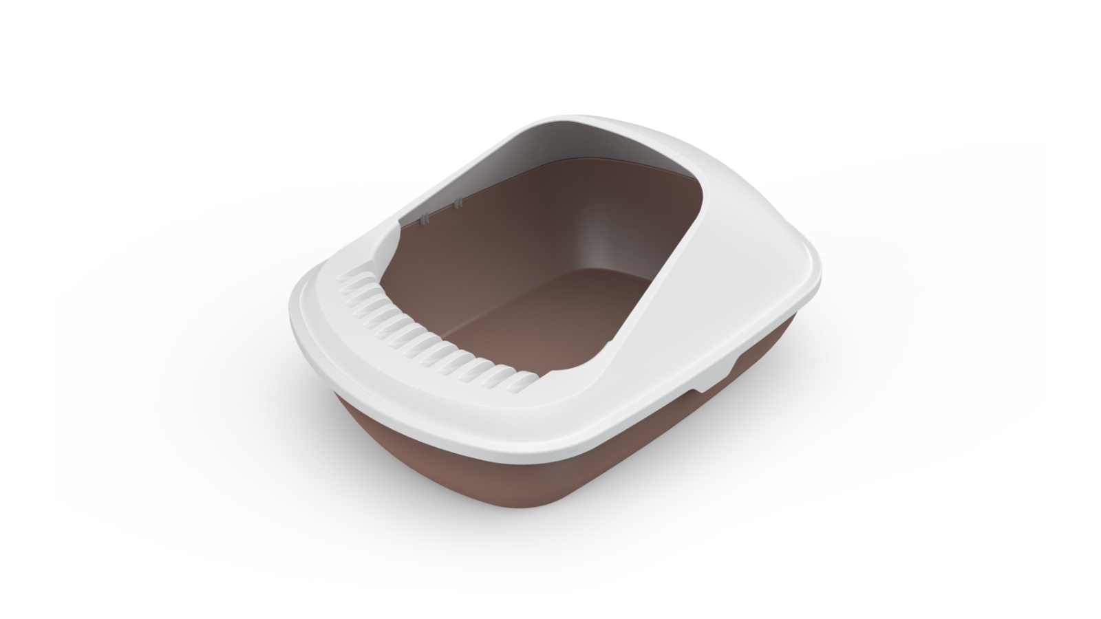 YES4PETS 2 x Medium Cat Litter Tray With Shovel Kitty Toilet Box - Brown