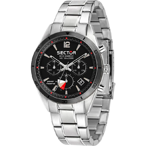 Sector 770 Solar Silver Chronograph Watch 4.4cm
