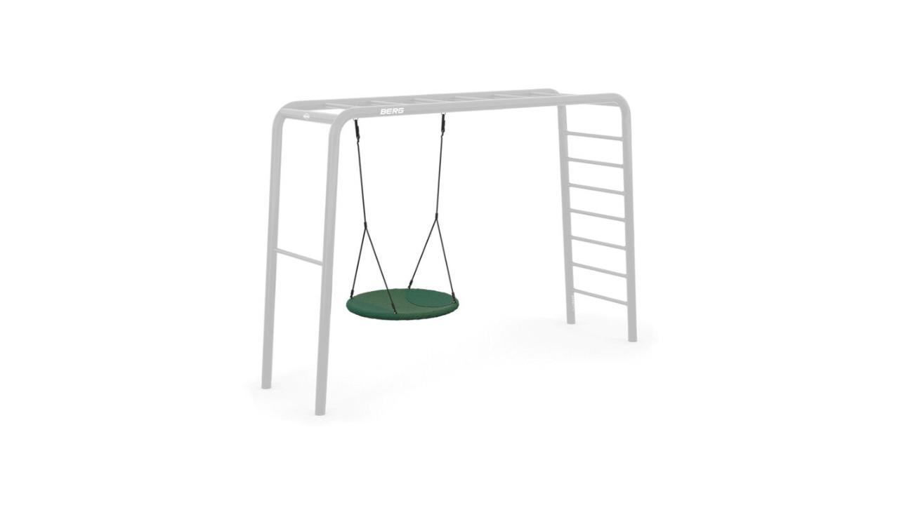 Berg Kids Steel/Fabric Round Playbase Nest Swing with Rope - Green/Black