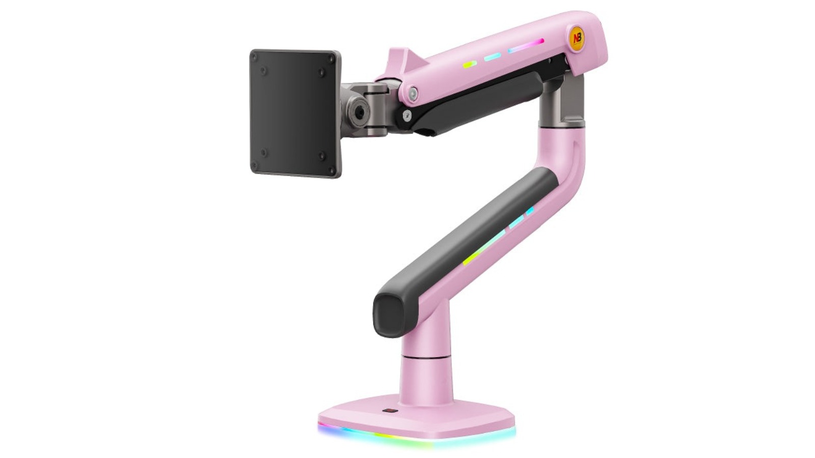 North Bayou J5 Pink RGB Light Gaming Monitor Arm for Flat/Ultrawide/Curved Screen