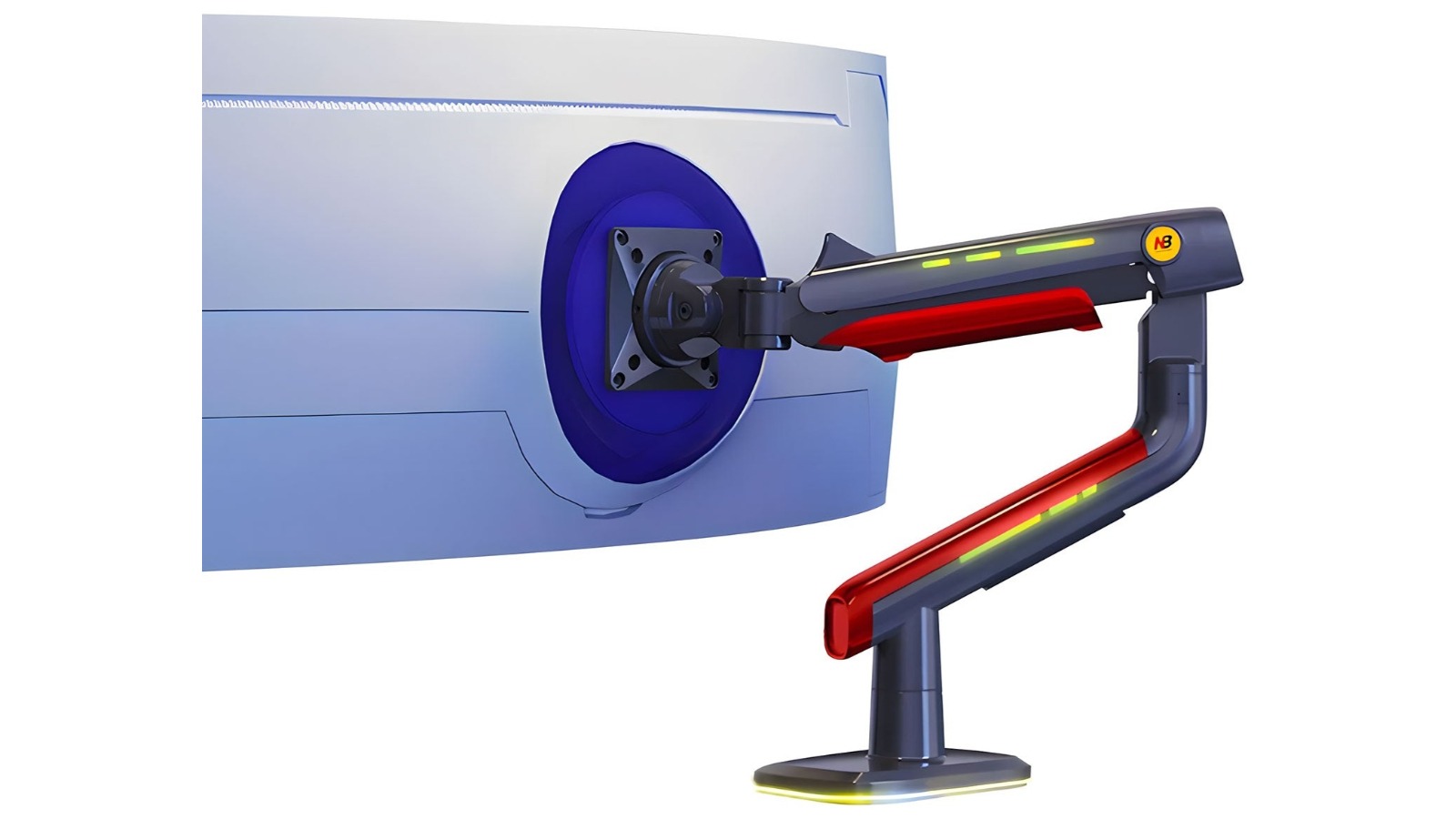 North Bayou L50 RGB Light Gaming Monitor Arm for Flat/Ultrawide/Curved Screen