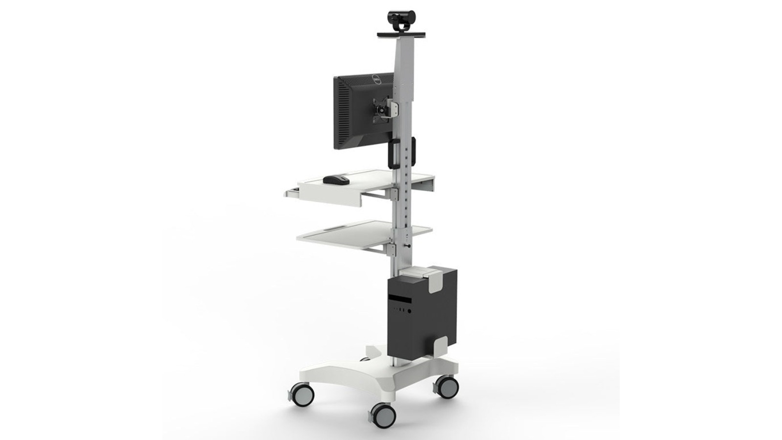 Screenmounts 165.5cm Medical Mobile Computer Work Station Cart