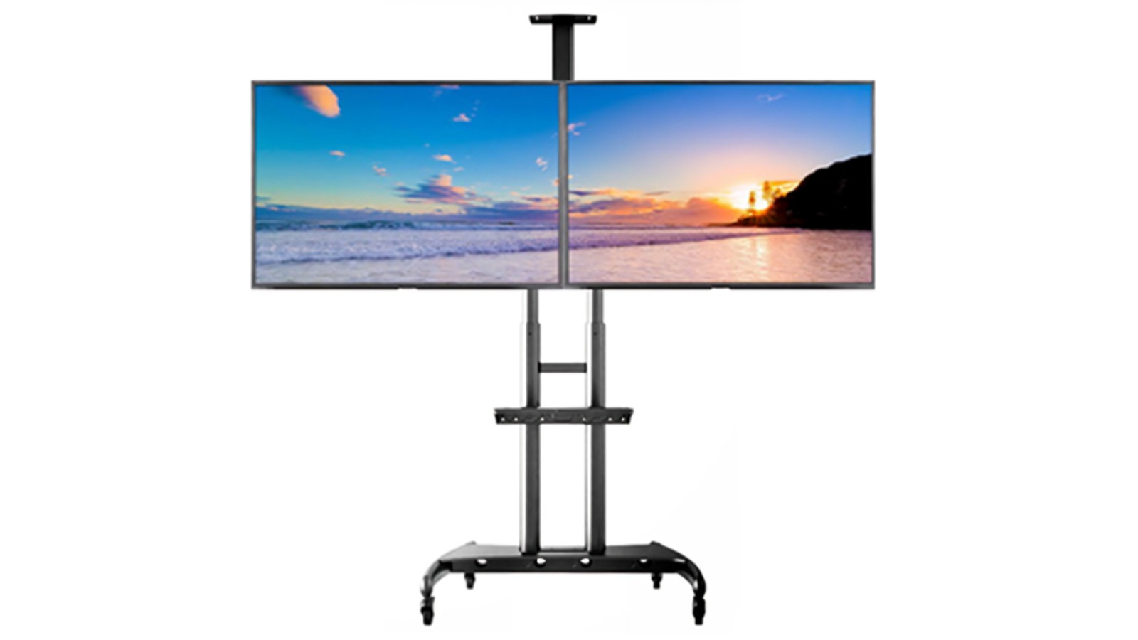 Mountech MC386 Dual Mobile TV Stand with Wheel - 44-55inch