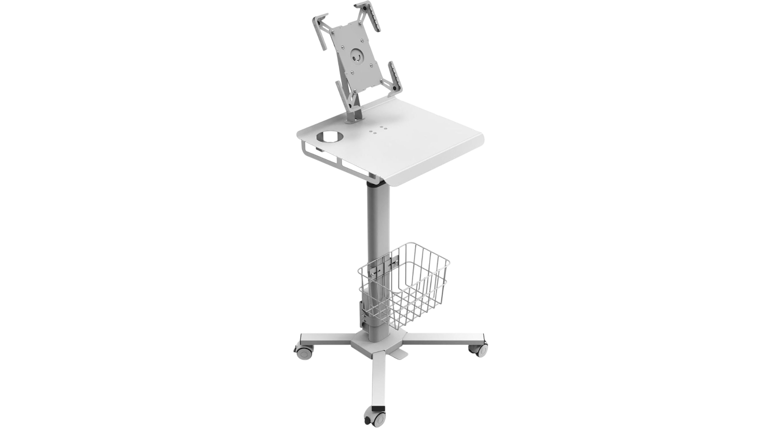 Screenmounts Adjustable Height Utility Medical Laptop Desk with Wheel