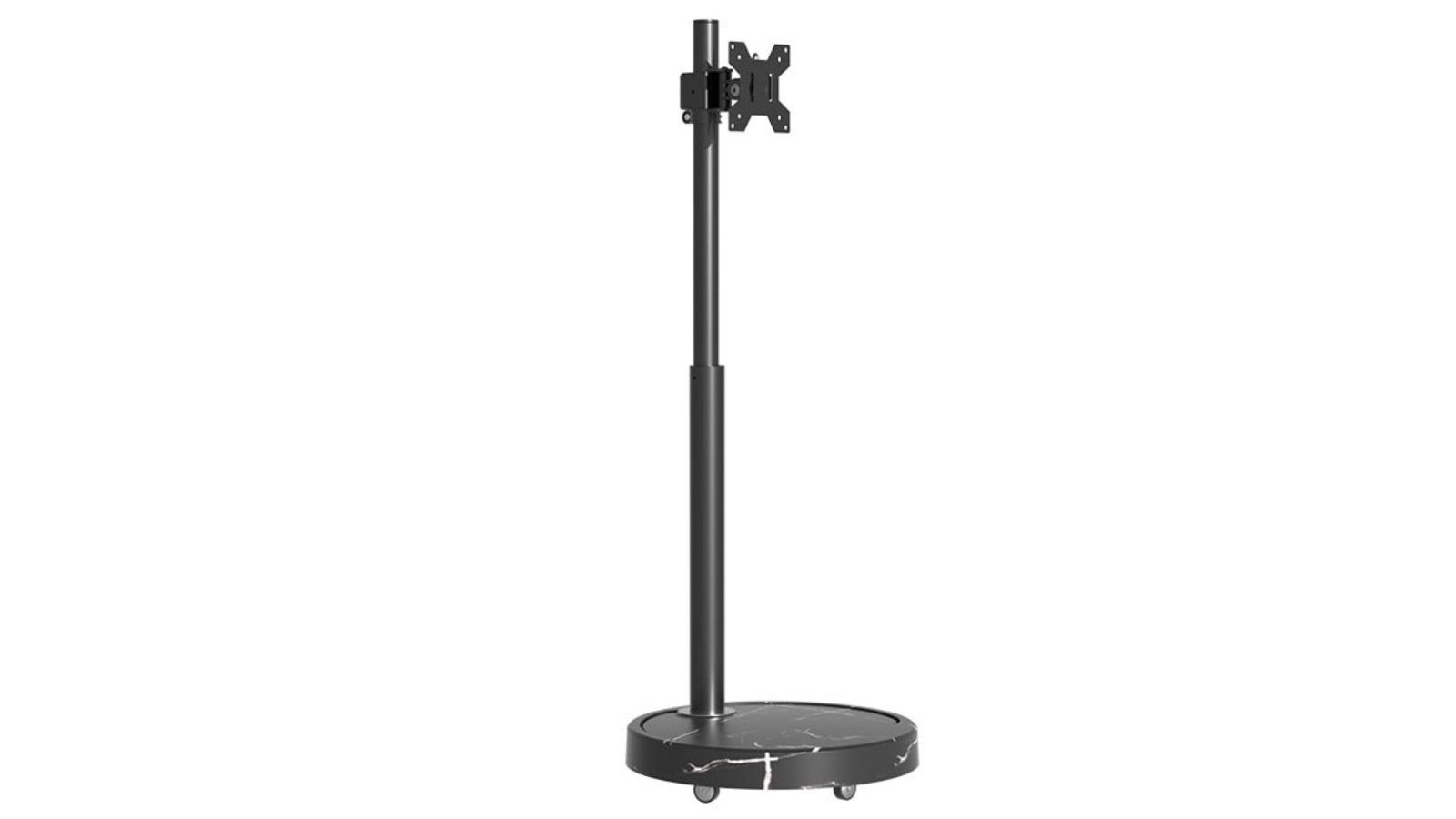 Screenmounts Marble Base Gas Arm Shelf TV Stand - Black