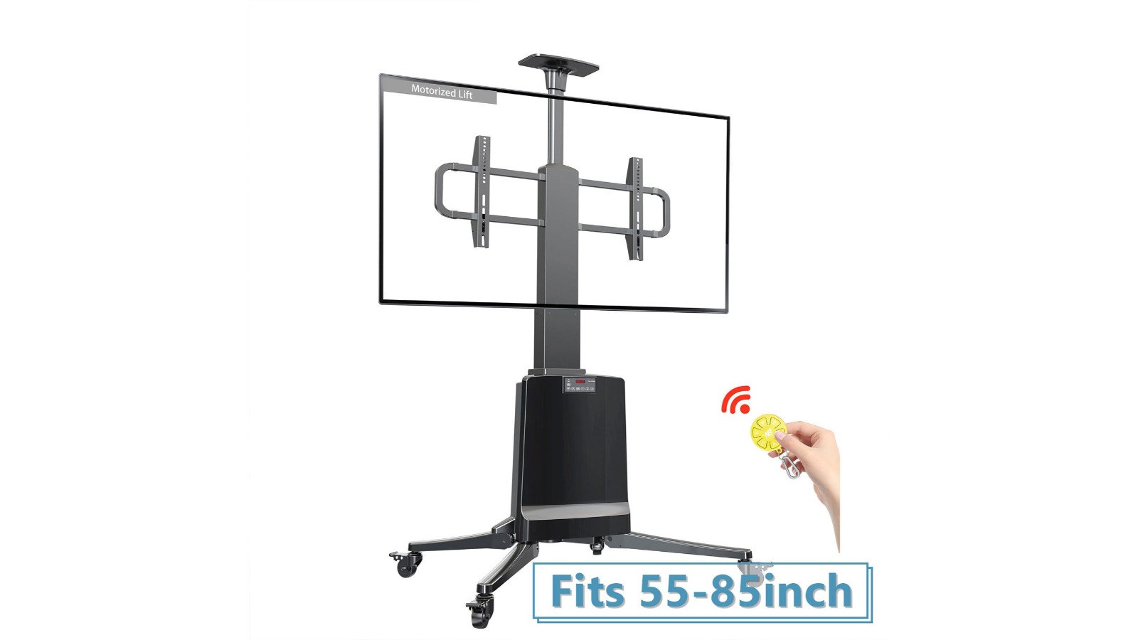 North Bayou TW85 Mobile TV Stand with Electric Height Adjustment to 68kg