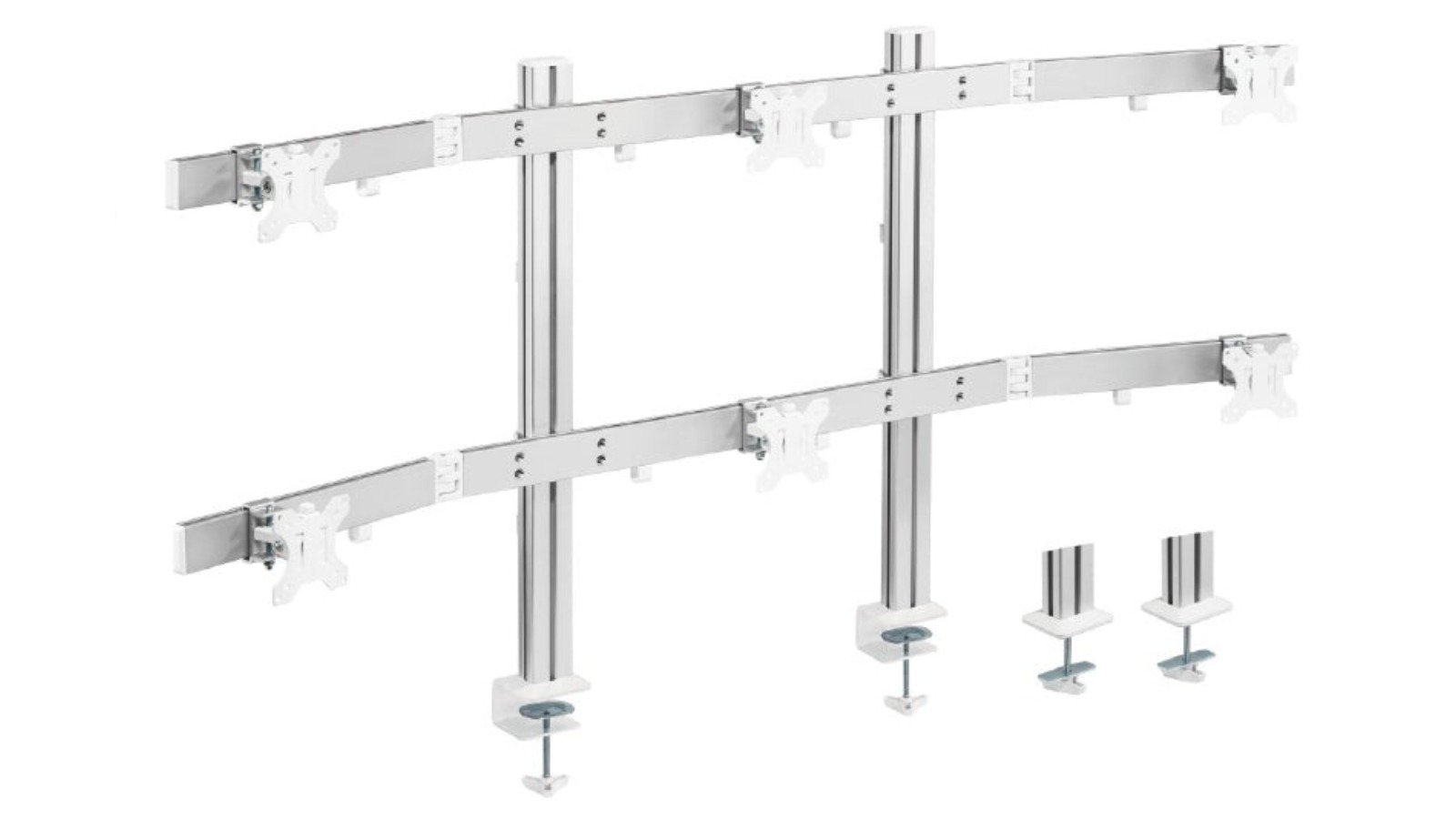 Screenmounts Multi-Display Aluminum Monitor Arm for 6 Screen | Harvey ...